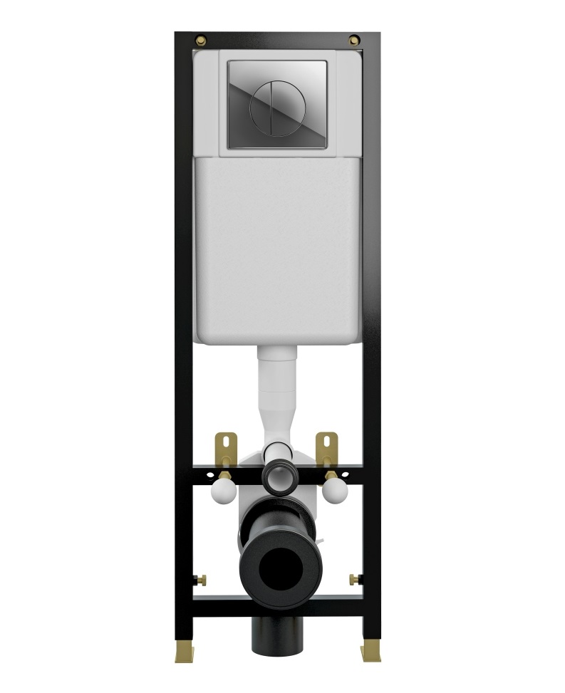 Система инсталляции для унитазов Cersanit Black 35 с кнопкой Leon хром глянцевый