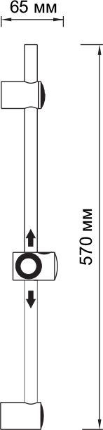 Душевая штанга Wasserkraft A012 матовый хром